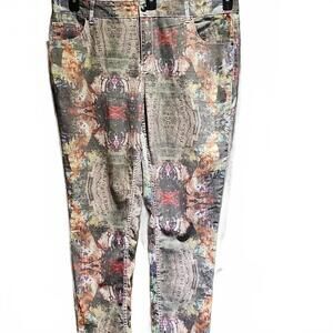 Multicolor Patterned Women Jeans